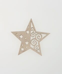Decoratiune stea - 7x7.4x0.3 cm