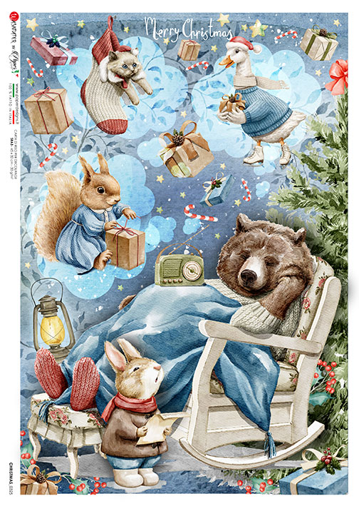 Hârtie de orez – Christmas Evening 2 – A4 1 Hârtie de orez – Christmas Evening 2 – A4