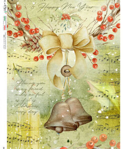 Hârtie de orez – Merry Christmas  – A4
