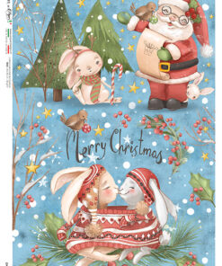 Hârtie de orez – Merry Christmas  – A4