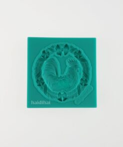 Matriță - Rooster in a Wreath - 6,5x6,5	cm