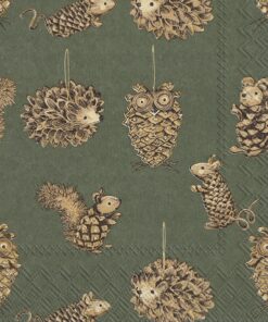 Șervețel - Pinecone Animals - 33x33 cm