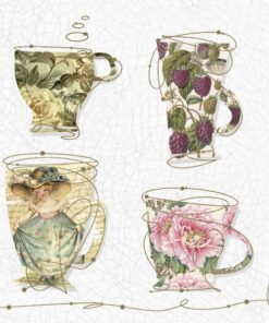 Șervețel - Tea Cups  with a Teapot - 33x33 cm
