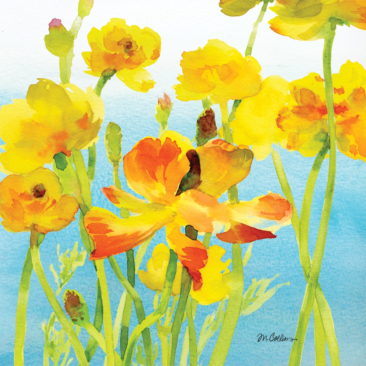Șervețel - Yellow Buttercups - 33x33 cm 1 Șervețel - Yellow Buttercups - 33x33 cm