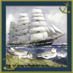 Șervețel decorativ - Windjammer - 33x33 cm
