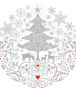 Șervețel – Christmas Circle Composition – 33×33 cm