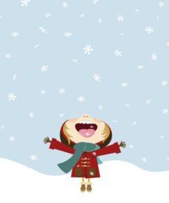 Șervețel – Girl In Snow – 33×33 cm
