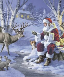 Șervețel – Santa in Forest – 33×33 cm
