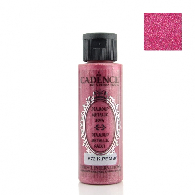 Vopsea acrilică - diamond metallic - dark pink - 70 ml - CADENCE 1 Vopsea acrilică - diamond metallic - dark pink - 70 ml - CADENCE