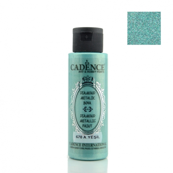 Vopsea acrilică - diamond metallic - light green - 70 ml - CADENCE 1 Vopsea acrilică - diamond metallic - light green - 70 ml - CADENCE