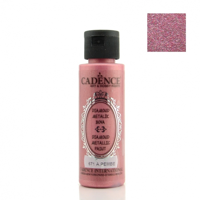 Vopsea acrilică - diamond metallic - light pink - 70 ml - CADENCE 1 Vopsea acrilică - diamond metallic - light pink - 70 ml - CADENCE