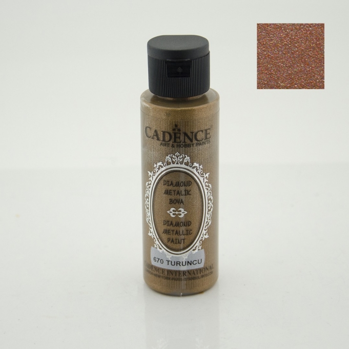 Vopsea acrilică - diamond metallic - orange - 70 ml - CADENCE 1 Vopsea acrilică - diamond metallic - orange - 70 ml - CADENCE