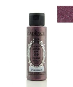 Vopsea acrilică - diamond metallic - plum - 70 ml - CADENCE