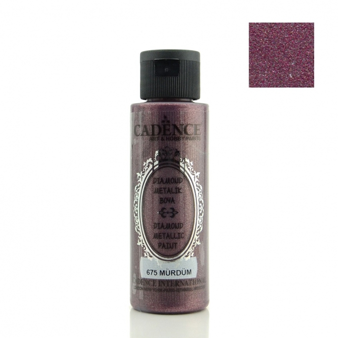 Vopsea acrilică - diamond metallic - plum - 70 ml - CADENCE 1 Vopsea acrilică - diamond metallic - plum - 70 ml - CADENCE