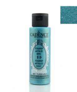 Vopsea acrilică - diamond metallic - turquoise - 70 ml - CADENCE