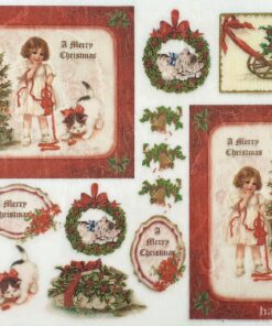 Hârtie de orez - A Merry Christmas - A4