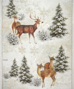 Hârtie de orez – Christmas Deer – A4