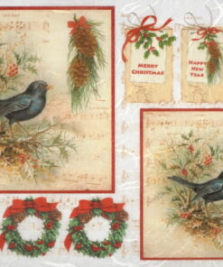 Hârtie de orez – Merry Christmas – A4
