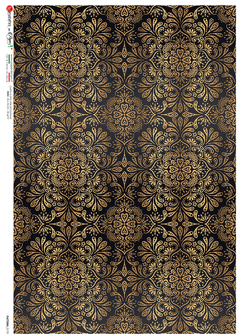 Hârtie de orez – Pattern brown – A4 1 Hârtie de orez – Pattern brown – A4
