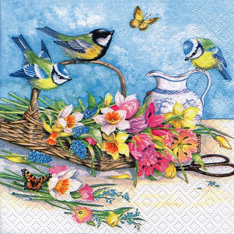 Șervețel - Cesto di Fiori - 33x33 cm 1 Șervețel - Cesto di Fiori - 33x33 cm