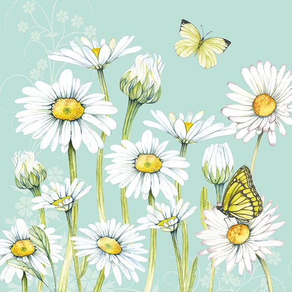 Șervețel - Daisy Green - 33x33 cm 1 Șervețel - Daisy Green - 33x33 cm