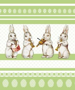 Șervețel - Easter Music Green - 33x33 cm