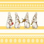 Șervețel - Easter Music Yellow - 33x33 cm