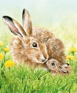Șervețel - Hare Family - 33x33 cm