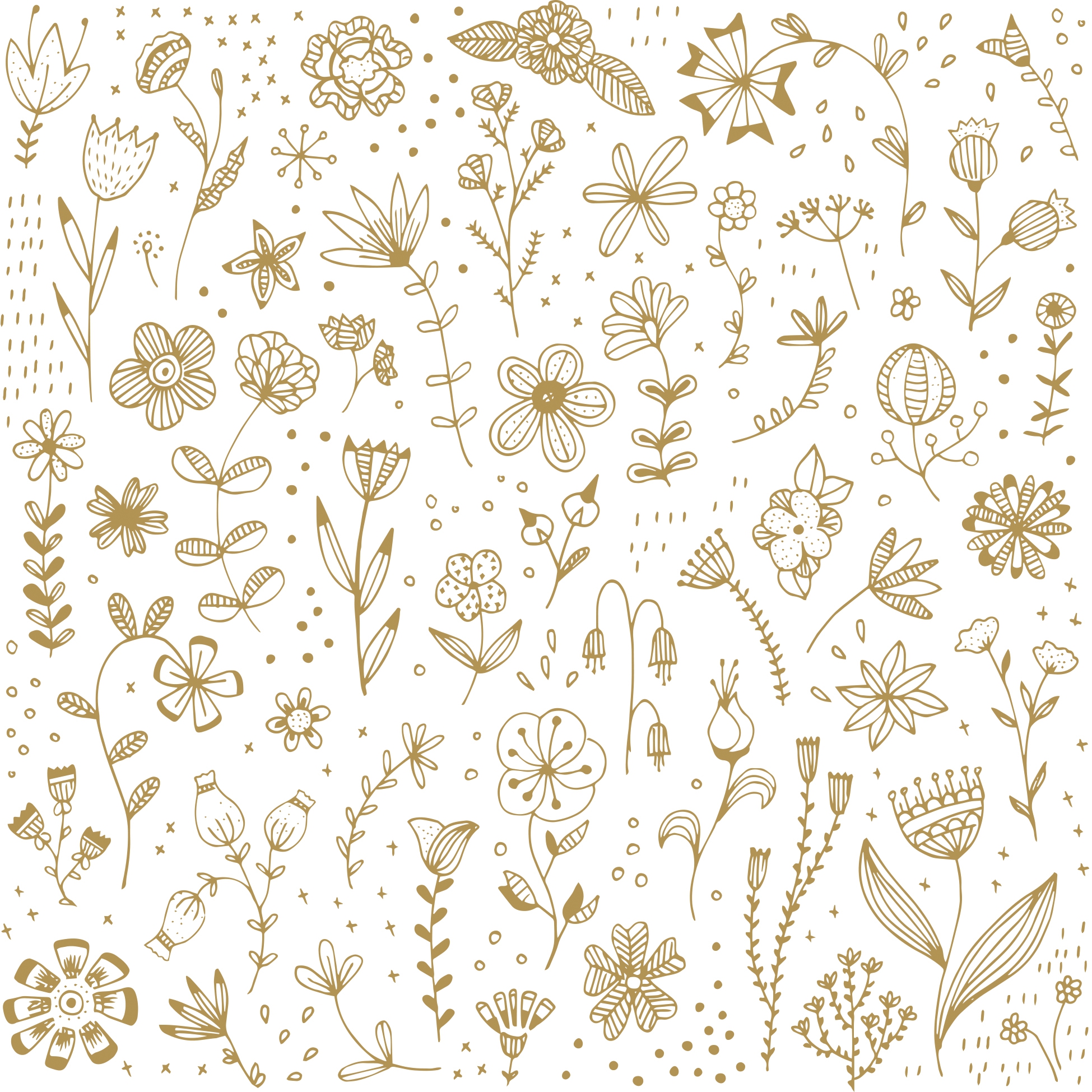 Șervețel - Pure Flower gold - 33x33 cm 1 Șervețel - Pure Flower gold - 33x33 cm