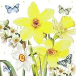 Șervețel - Watercolor Narcissus - 33x33 cm