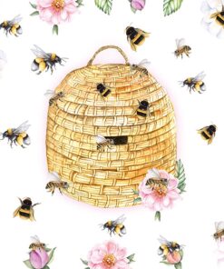 Șervețel decoupage - Beehive - 33x33 cm