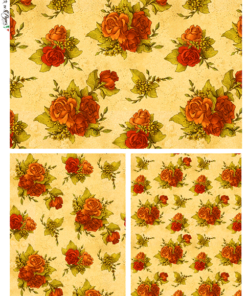 Hârtie de orez – Rose Flowers  – A4