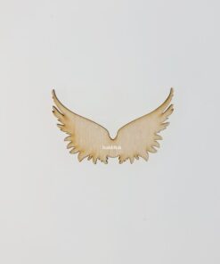 Decorațiune lemn - aripi de înger - 6x3,5 cm