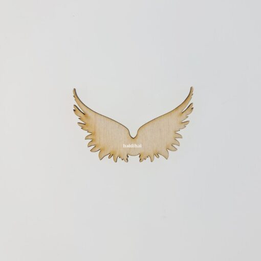 Decorațiune lemn - aripi de înger - 6x3,5 cm