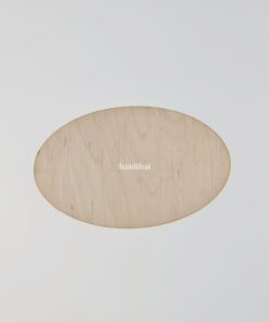 Decorațiune lemn - oval - 15,5x9,8 cm