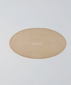 Decorațiune lemn - oval - 17,4x9,5 cm