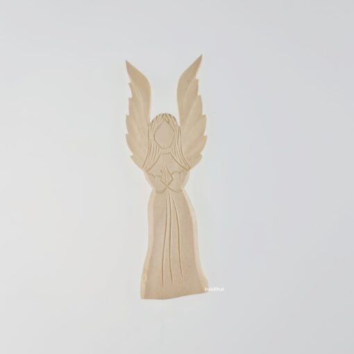 Înger lemn - basorelief - h23 cm