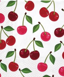 Șervețel - Cherries Pattern - 33x33 cm