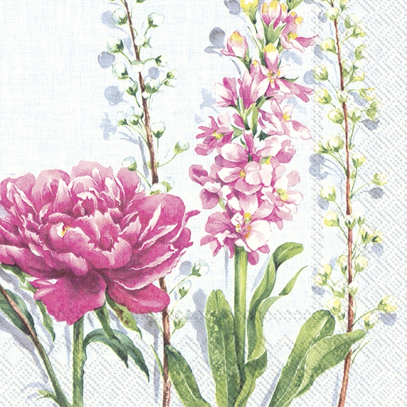 Șervețel - Pfingstrose - light blue - 33x33 cm 1 Șervețel - Pfingstrose - light blue - 33x33 cm