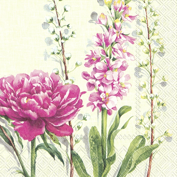 Șervețel - Pfingstrose - light green- 33x33 cm 1 Șervețel - Pfingstrose - light green- 33x33 cm