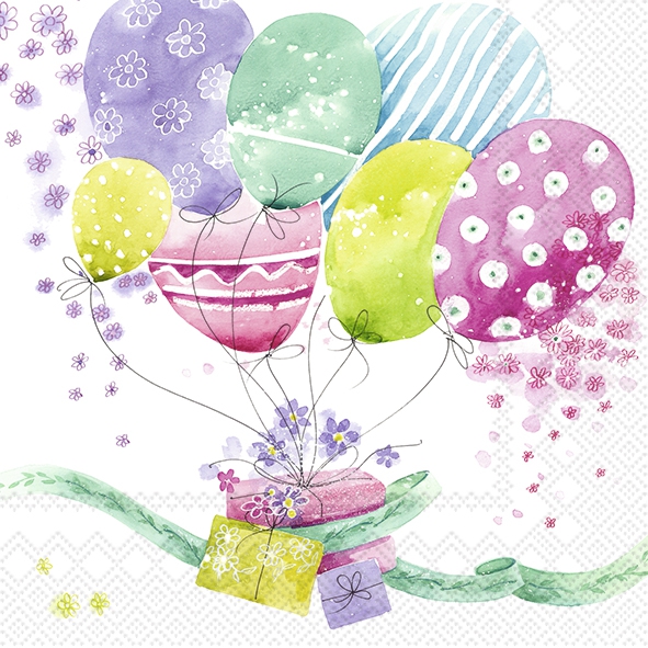Șervețel - Birthday Balloons - 33x33 cm 1 Șervețel - Birthday Balloons - 33x33 cm