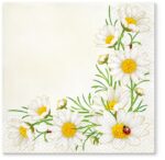 Șervețel - Bunch of Marguerites cream - 33x33 cm