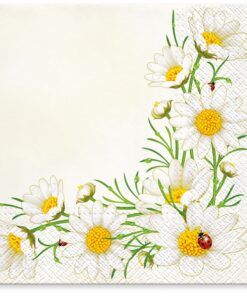 Șervețel - Bunch of Marguerites cream - 33x33 cm