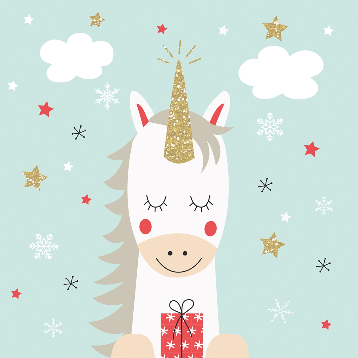 Șervețel - Dreaming Unicorn - 33x33 cm 1 Șervețel - Dreaming Unicorn - 33x33 cm