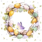 Șervețel - Eggs Wreath - 33x33 cm