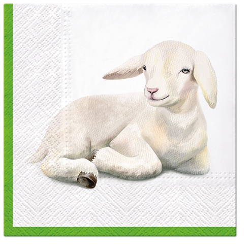 Șervețel - Lamb in Corner - 33x33 cm 1 Șervețel - Lamb in Corner - 33x33 cm