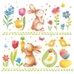 Șervețel - Rabbits at Work Napkin - 33x33 cm