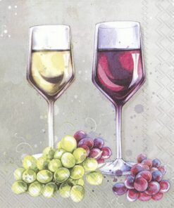 Șervețel - Red and White Wine - 33x33 cm
