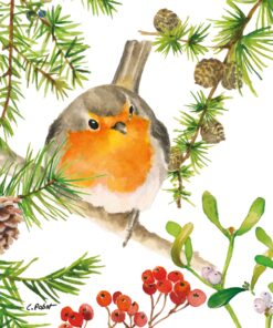 Șervețel - Robin in Tree - 33x33 cm