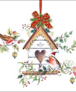Șervețel -X-Mas Birdhouse - 33x33 cm